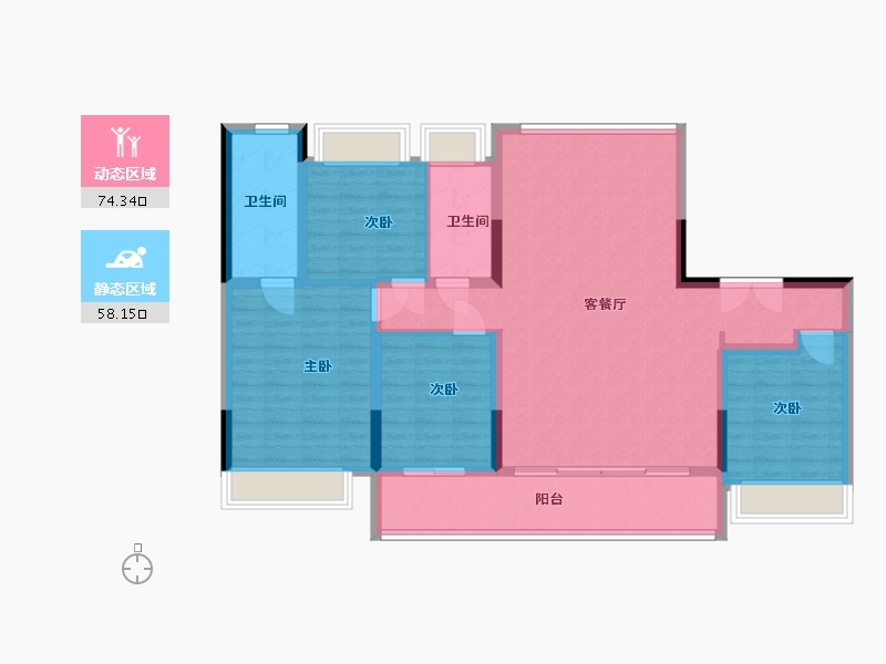 江苏省-苏州市-中信泰富玖阅-120.00-户型库-动静分区