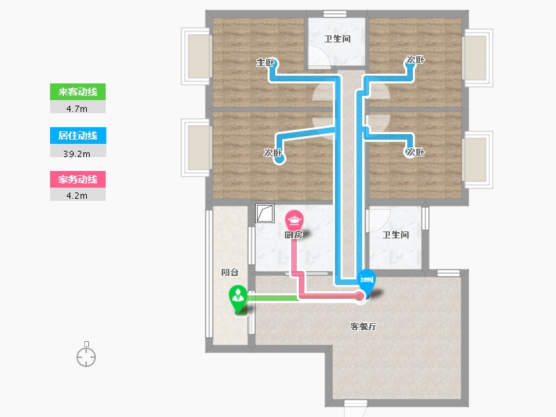 海南省-陵水黎族自治县-陵水糖厂安置小区-120.00-户型库-动静线