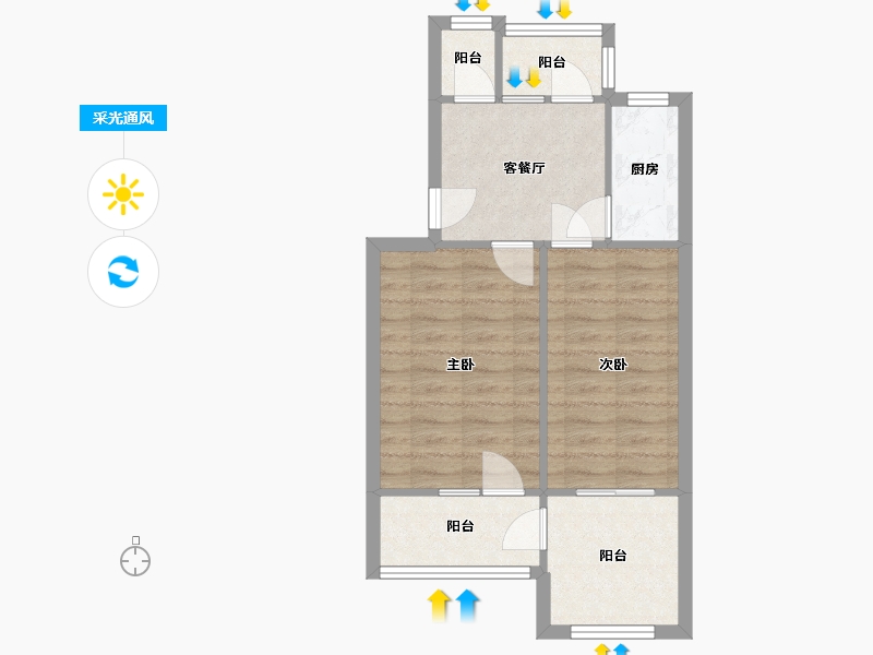 河南省-郑州市-郑工社区-51.20-户型库-采光通风