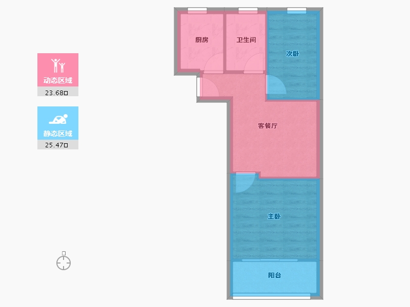 上海-上海市-清涧新村第八小区-42.42-户型库-动静分区