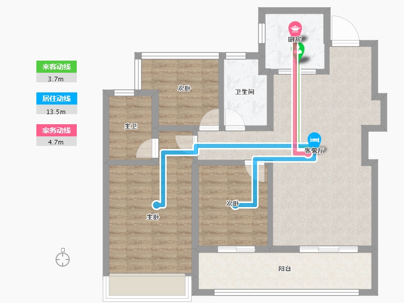 江苏省-南京市-建发璞云-82.90-户型库-动静线