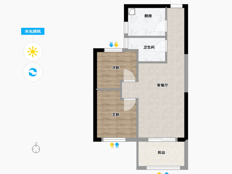 福建省-福州市-德榕小区-48.00-户型库-采光通风