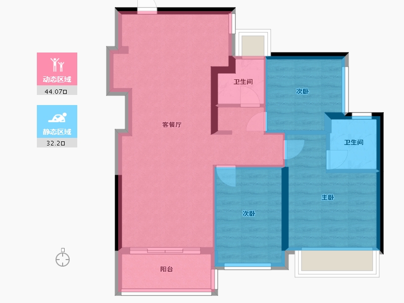 广东省-珠海市-正方南湾首府-68.00-户型库-动静分区