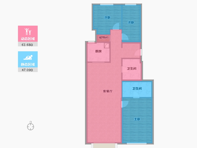 北京-北京市-永定府-112.45-户型库-动静分区