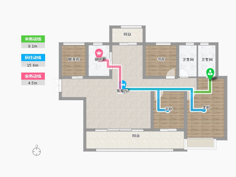 山西省-运城市-晋府玫號-115.71-户型库-动静线