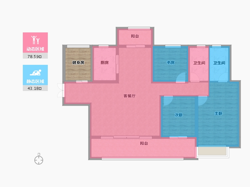 山西省-运城市-晋府玫號-115.71-户型库-动静分区