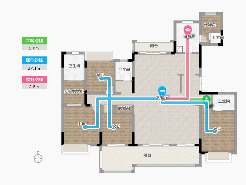 江西省-上饶市-汇佳春丰·滨江悦-183.20-户型库-动静线