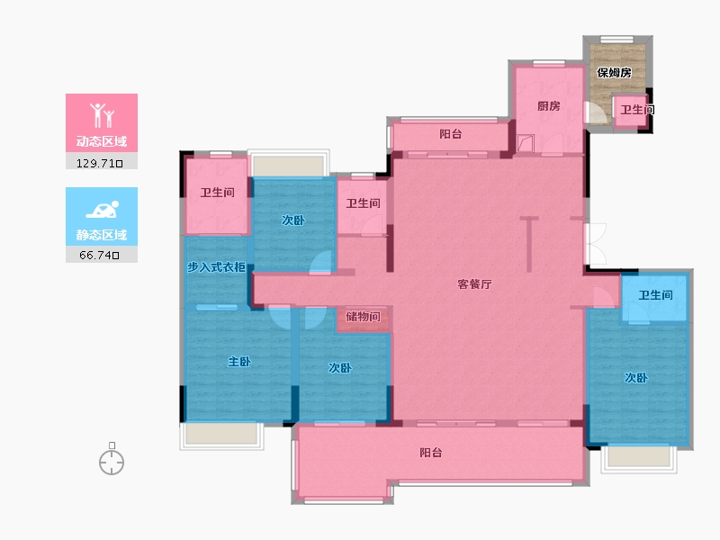 江西省-上饶市-汇佳春丰·滨江悦-183.20-户型库-动静分区