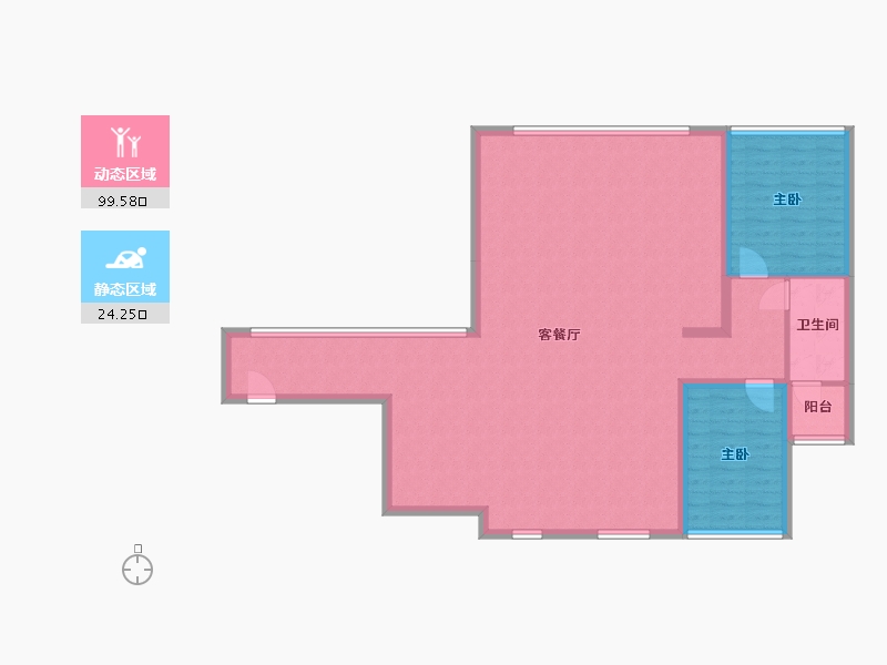 贵州省-贵阳市-保利时代-113.58-户型库-动静分区