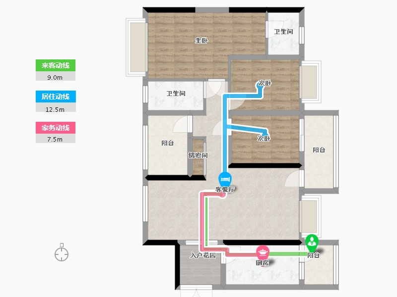 四川省-成都市-恒禾皇冠国际社区-100.00-户型库-动静线