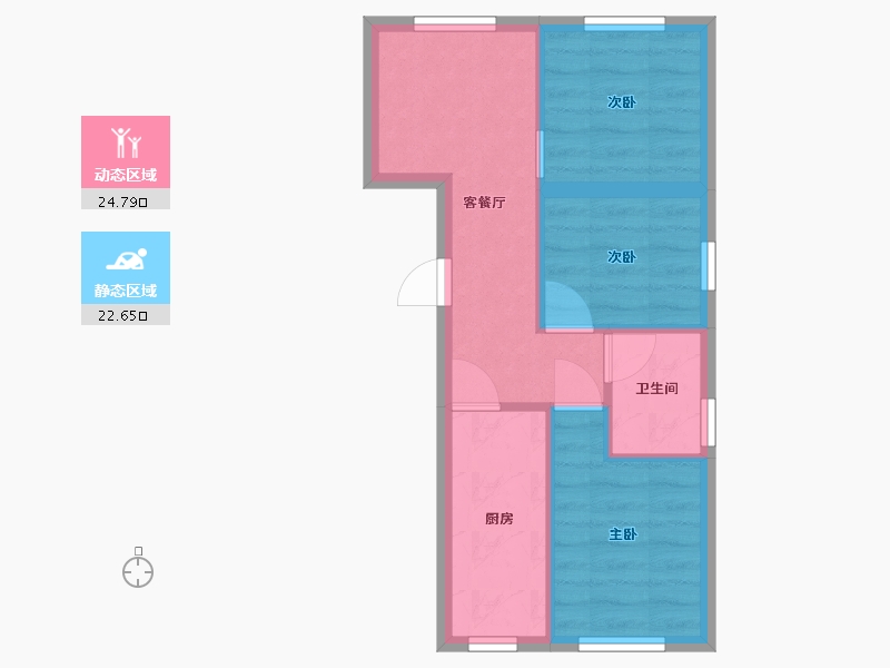 北京-北京市-康泽佳苑-南区-50.92-户型库-动静分区