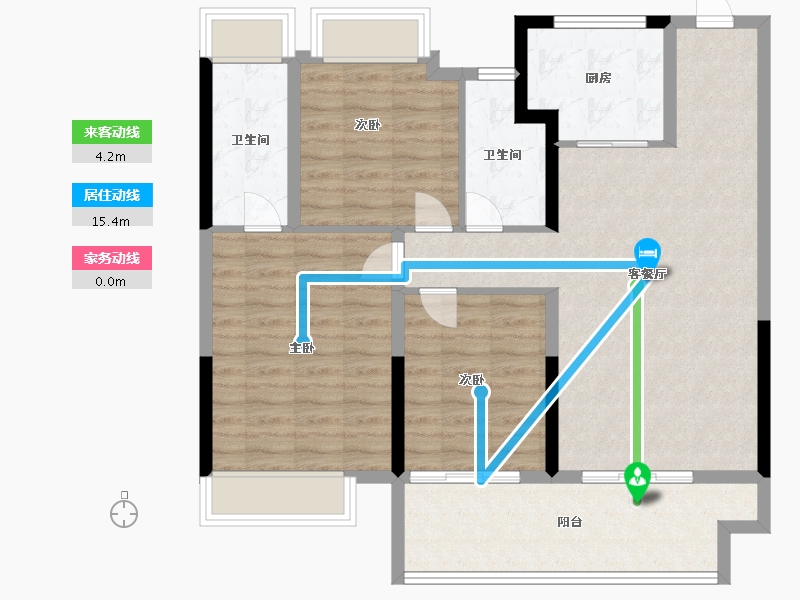 江苏省-镇江市-朱方崇实里-96.00-户型库-动静线