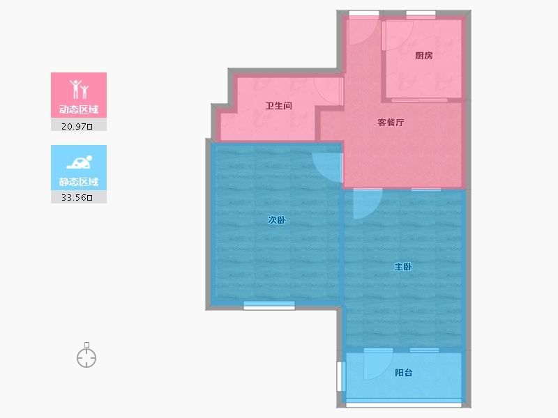 上海-上海市-科苑新村6幢21-23号-47.50-户型库-动静分区