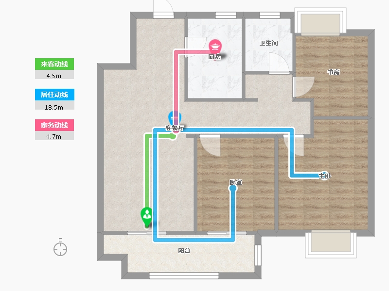 江苏省-无锡市-首创禧瑞运镜-77.44-户型库-动静线