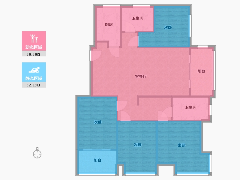 浙江省-嘉兴市-江南雅境里-145.00-户型库-动静分区