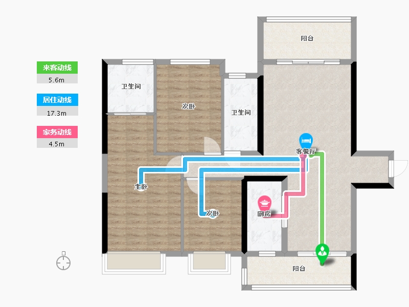 广西壮族自治区-贵港市-盛世悦城-106.72-户型库-动静线