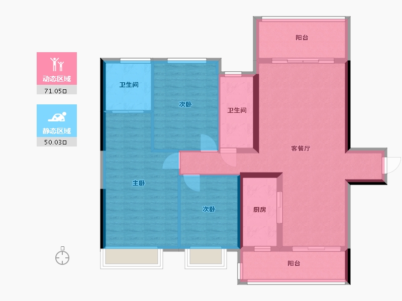 广西壮族自治区-贵港市-盛世悦城-106.72-户型库-动静分区