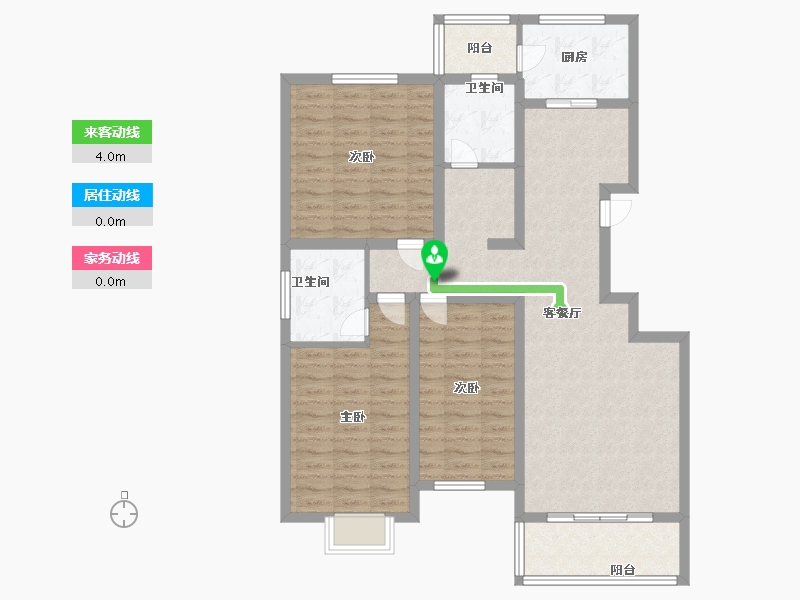 河南省-驻马店市-学府花园-105.60-户型库-动静线