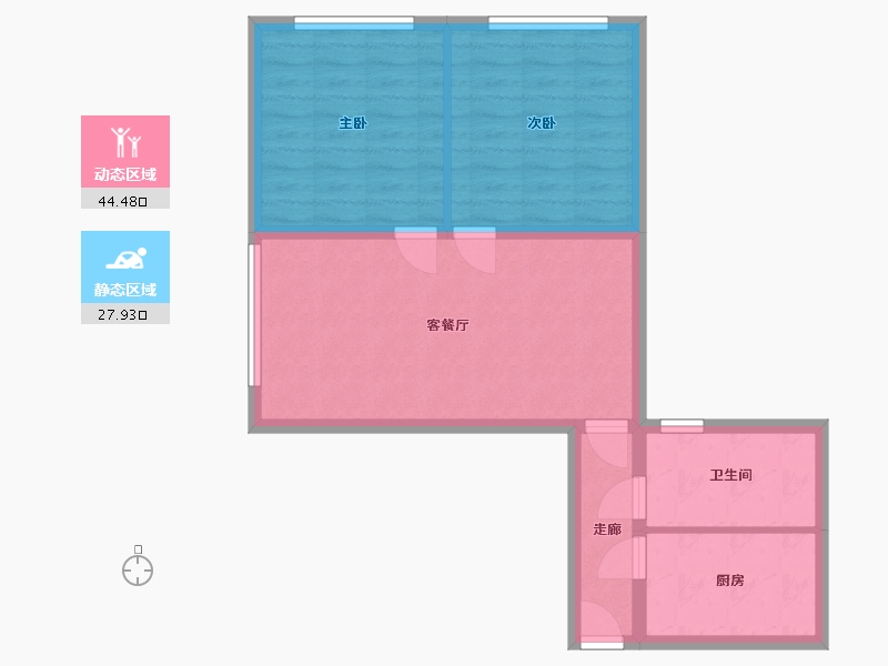 上海-上海市-泰业公寓-66.00-户型库-动静分区