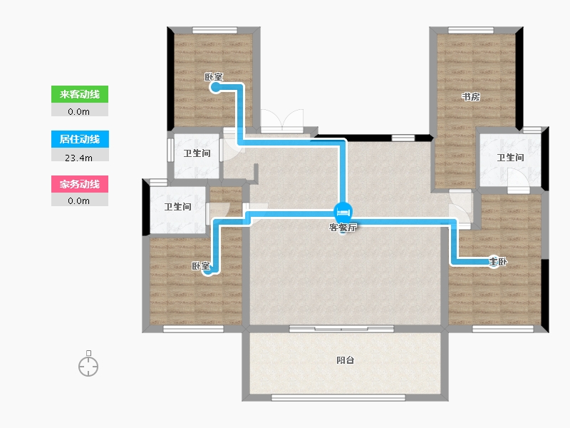 四川省-绵阳市-东原凯越印江山-114.40-户型库-动静线