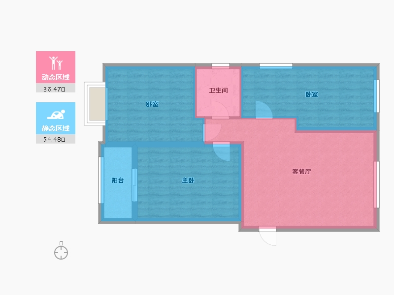 河北省-承德市-伊水嘉园-82.36-户型库-动静分区