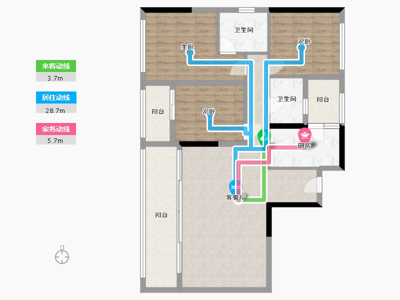 贵州省-贵阳市-椿棠府二期-89.60-户型库-动静线