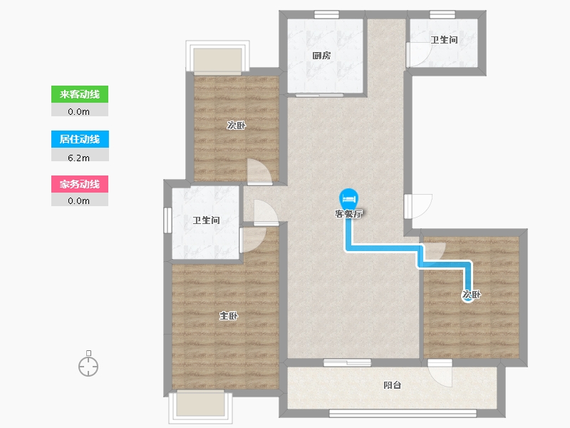 湖北省-宜昌市-广华春风十里-105.60-户型库-动静线