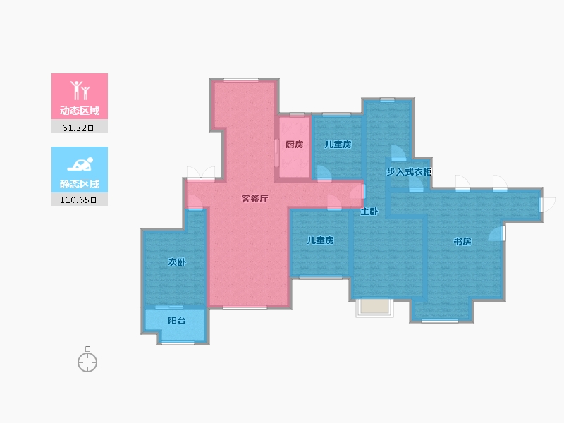 河北省-邯郸市-涉山涉水-152.00-户型库-动静分区