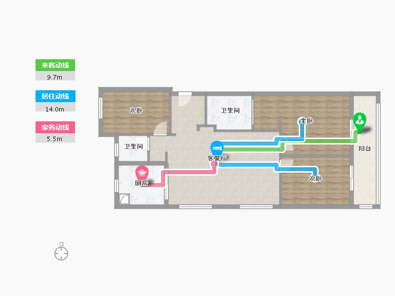 浙江省-宁波市-环球海港花园-100.00-户型库-动静线