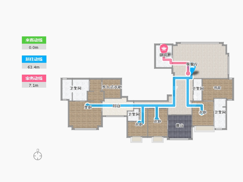 湖北省-武汉市-融创中心武汉壹号院-南区大堂-286.40-户型库-动静线