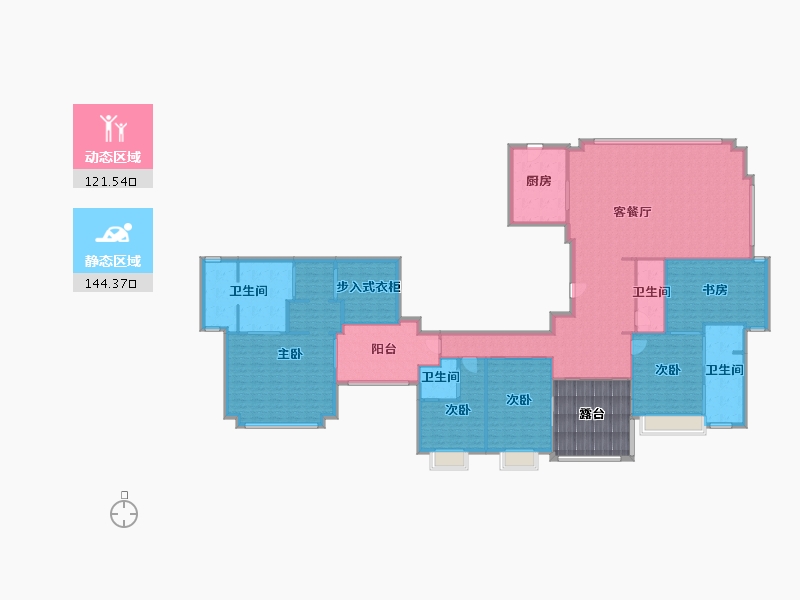 湖北省-武汉市-融创中心武汉壹号院-南区大堂-286.40-户型库-动静分区