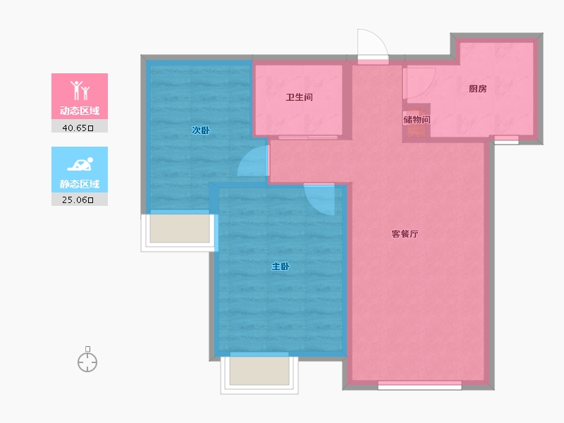 北京-北京市-红山世家-67.00-户型库-动静分区