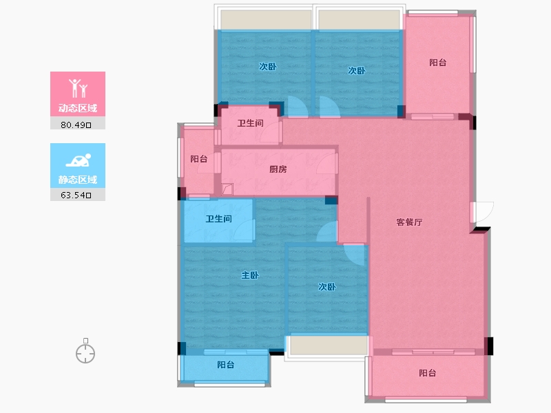 广东省-肇庆市-山林湖尚城-108.00-户型库-动静分区