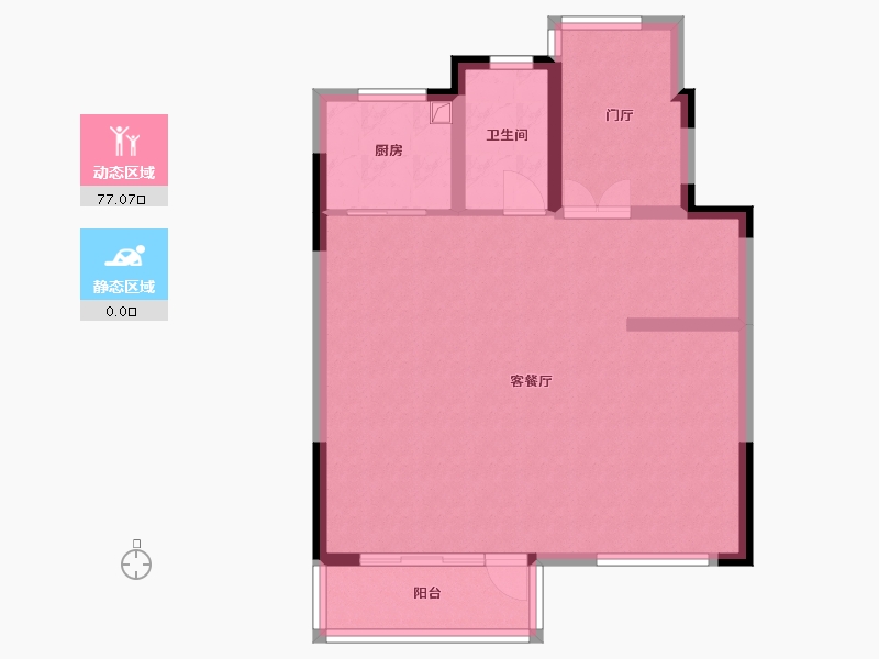 辽宁省-大连市-金悦湾-94.00-户型库-动静分区