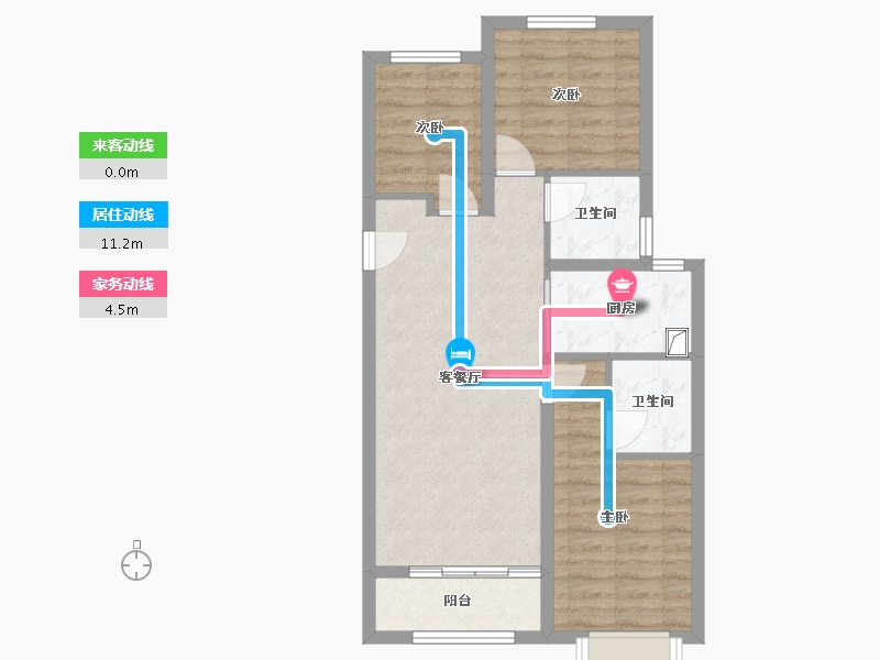 山西省-太原市-保利和悦华锦-77.00-户型库-动静线