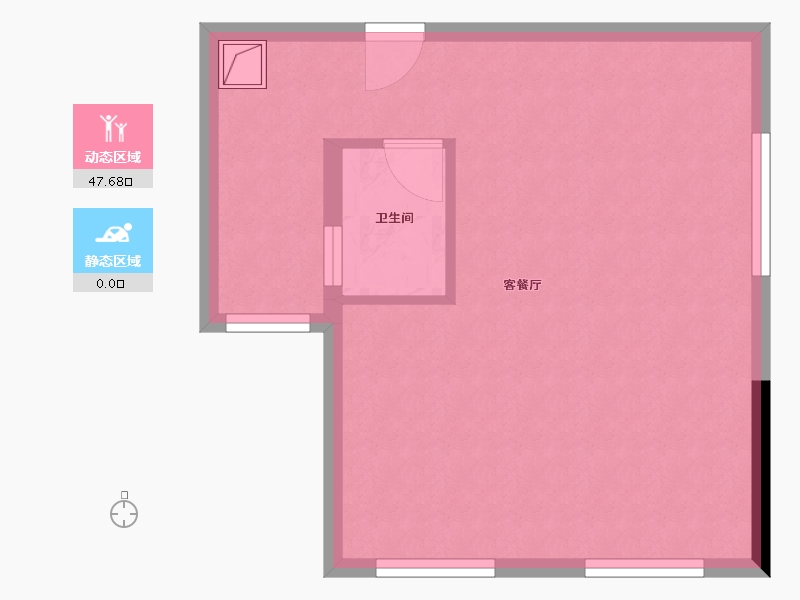 四川省-成都市-龙腾东麓城-47.67-户型库-动静分区