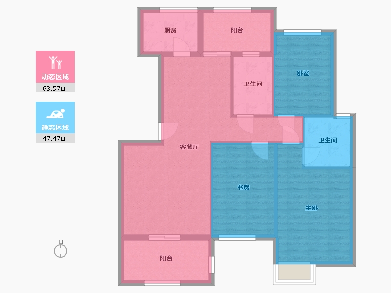 湖南省-岳阳市-科力华府-101.48-户型库-动静分区