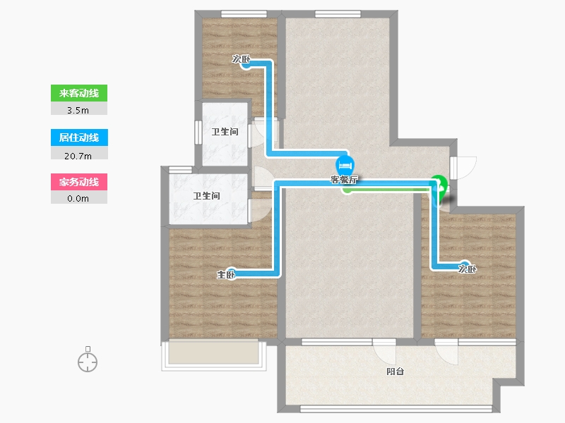 山东省-菏泽市-佳和诚园-105.00-户型库-动静线