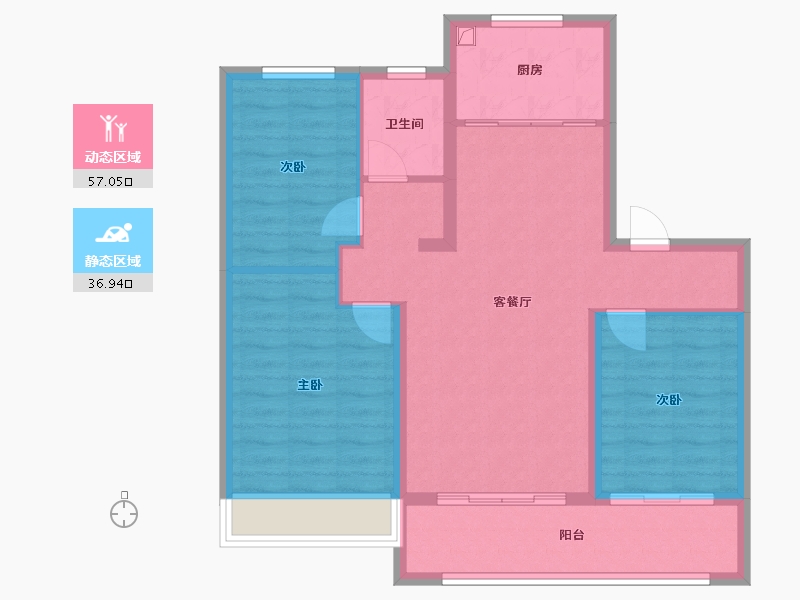 安徽省-芜湖市-伟星樘樾-95.00-户型库-动静分区