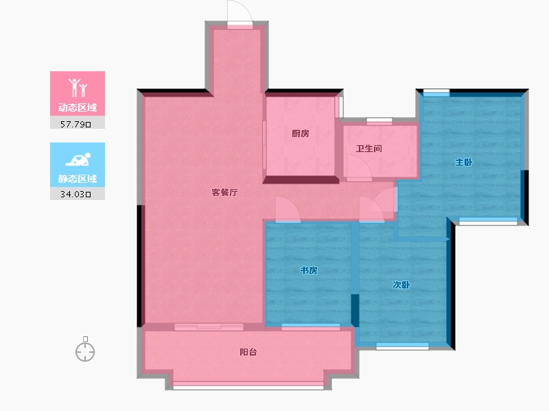 湖北省-武汉市-中城新时代-88.00-户型库-动静分区