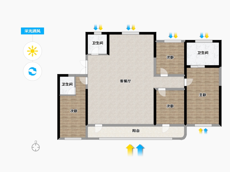 河北省-廊坊市-御东君著-152.18-户型库-采光通风