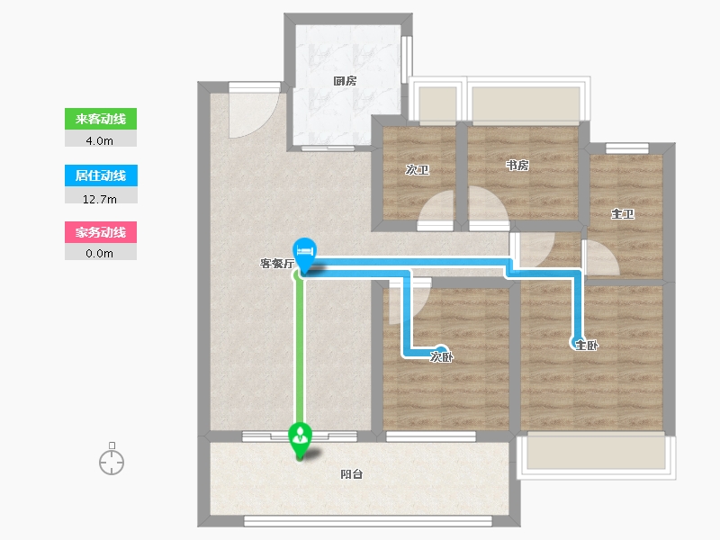 河南省-南阳市-南阳高新吾悦广场-78.39-户型库-动静线