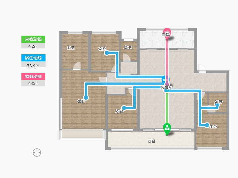 江苏省-苏州市-建发·云湖上-144.00-户型库-动静线