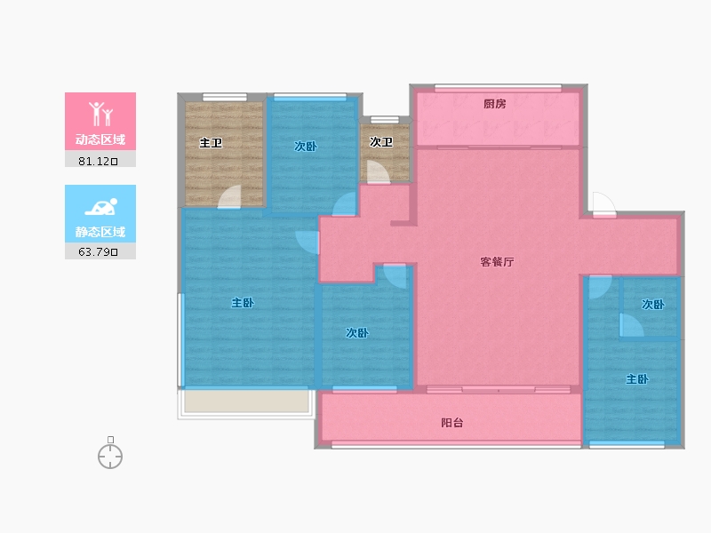 江苏省-苏州市-建发·云湖上-144.00-户型库-动静分区