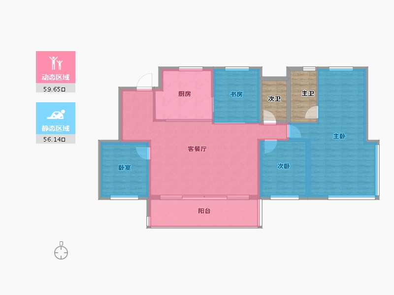 四川省-成都市-建发房产华润置地玺宸和著-114.40-户型库-动静分区