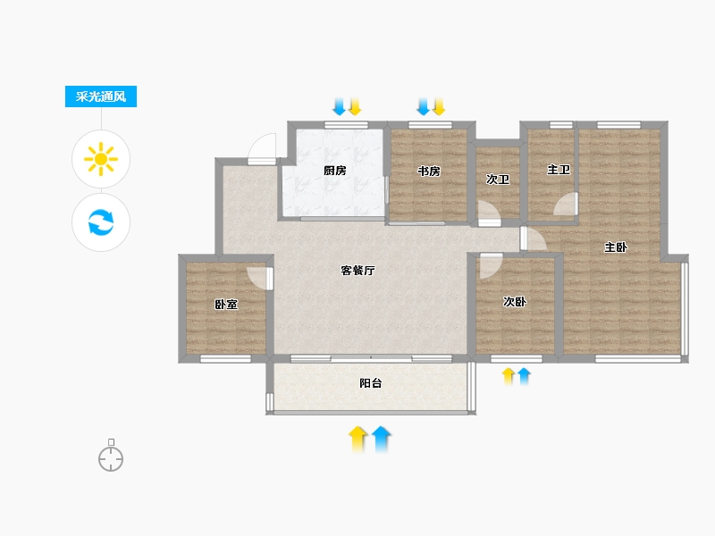 四川省-成都市-建发房产华润置地玺宸和著-114.40-户型库-采光通风