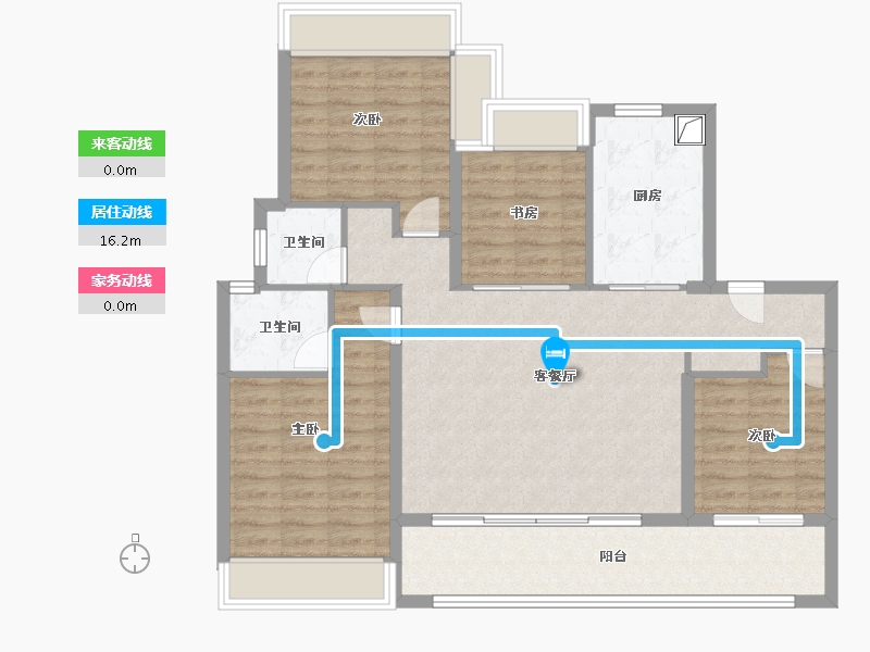 江苏省-苏州市-建发·云湖上-102.40-户型库-动静线