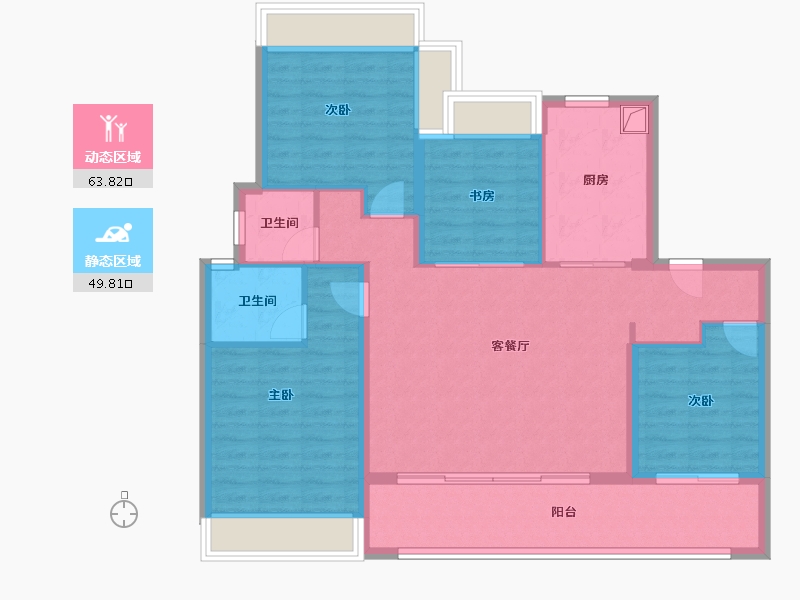 江苏省-苏州市-建发·云湖上-102.40-户型库-动静分区