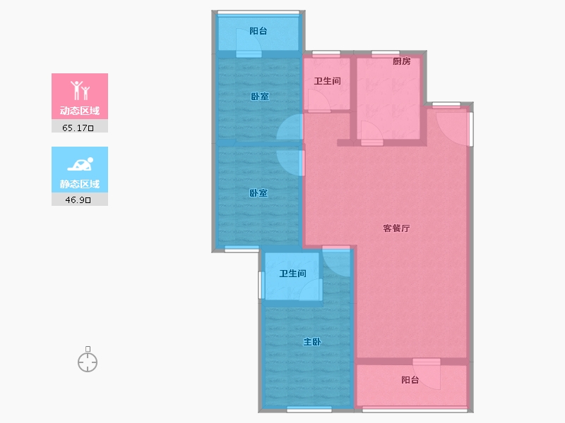 湖北省-武汉市-航空路壹号-100.00-户型库-动静分区