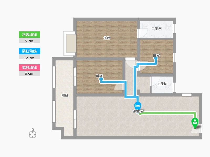 江西省-南昌市-江西省科学院公租房-103.00-户型库-动静线